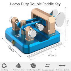 Putikeeg CW Morse Pocket Automatic Double Paddle (blu)