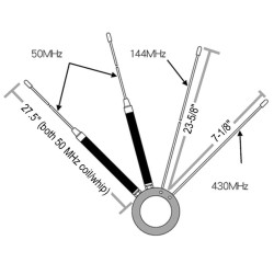 Yaesu ATBK-100 Counterpoise kit 6m/2m/70cm ATAS-100/ATAS-120